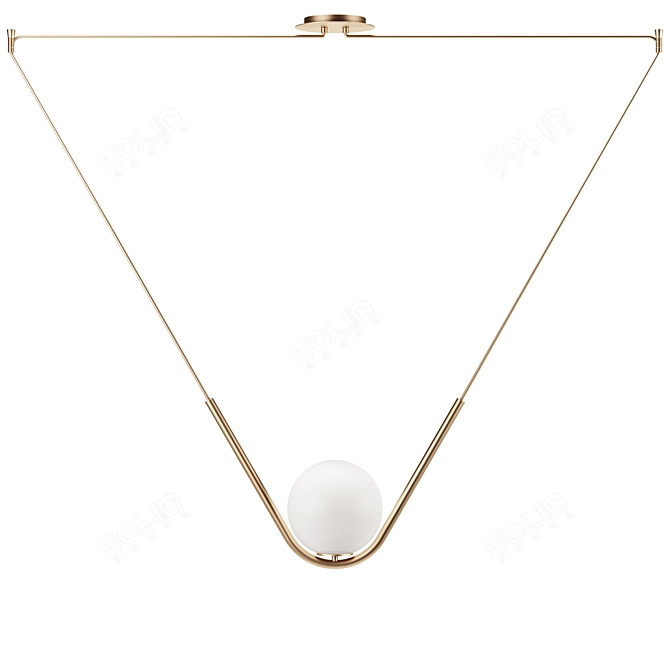 Elegant PERLE 1 Light Fixture 3D model image 5