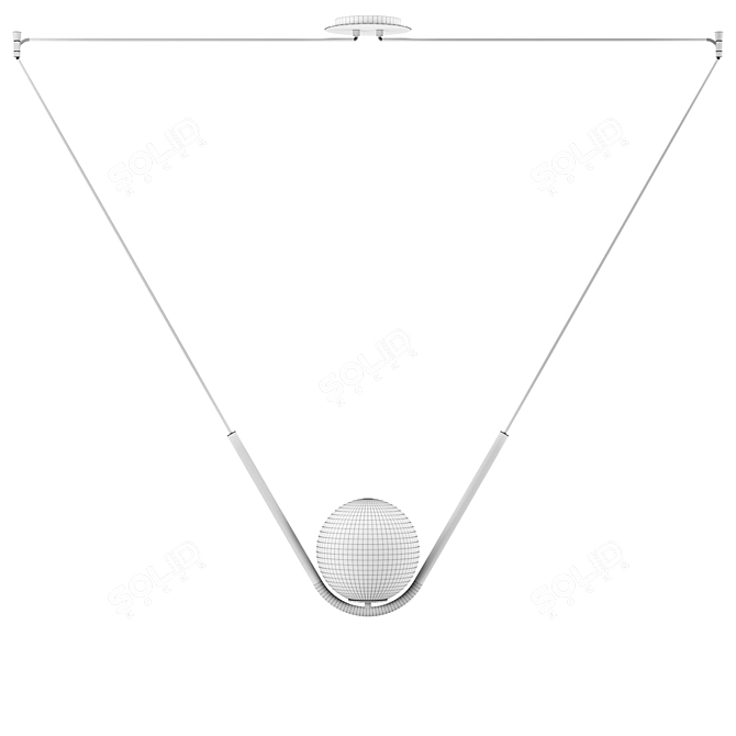 Elegant PERLE 1 Light Fixture 3D model image 6