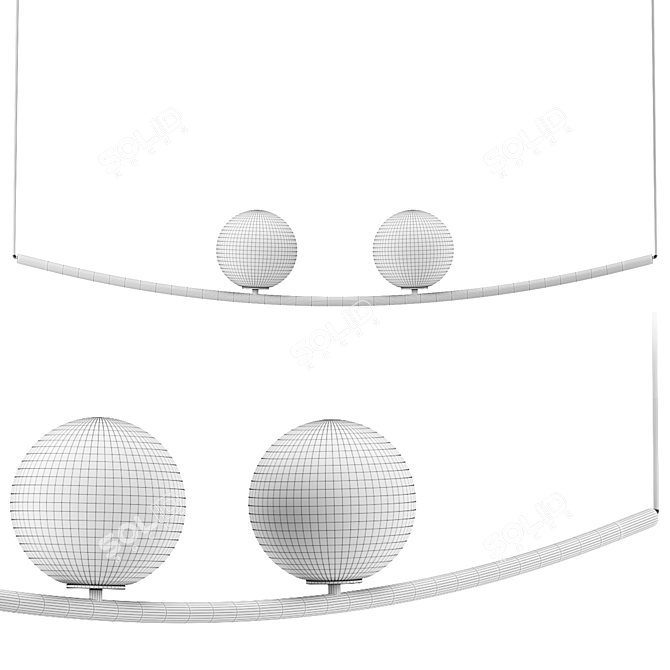 Sculptural PERLE 2 Light 3D model image 2