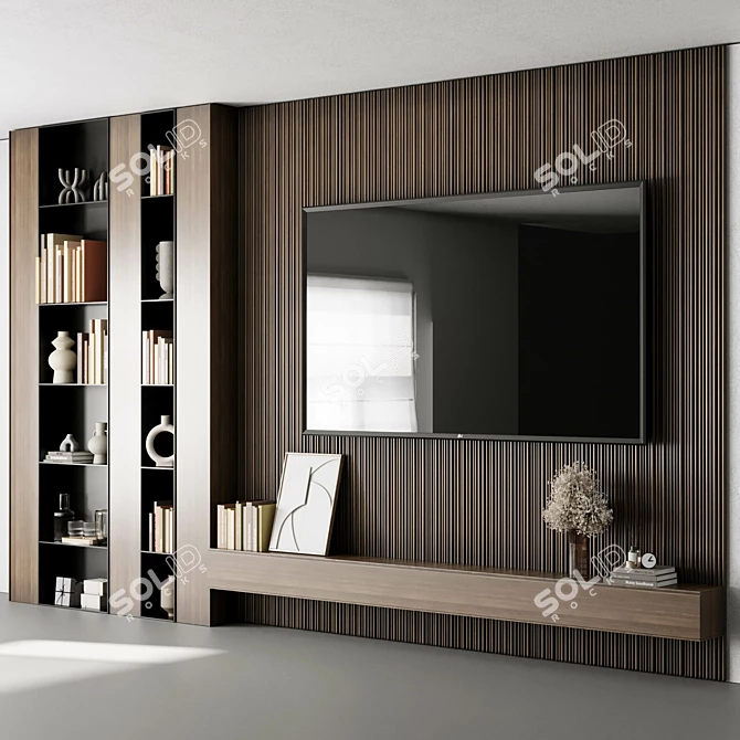 Modern TV Wall Unit 18 3D model image 1