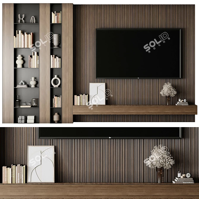 Modern TV Wall Unit 18 3D model image 3