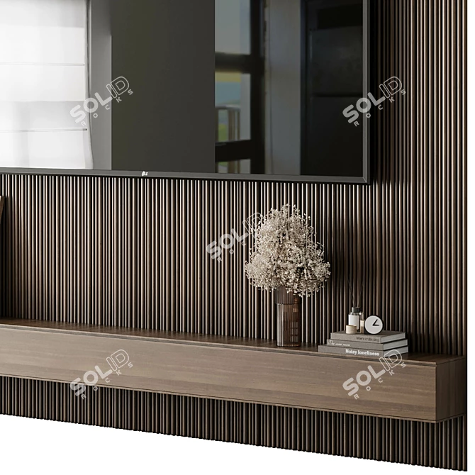 Modern TV Wall Unit 18 3D model image 4