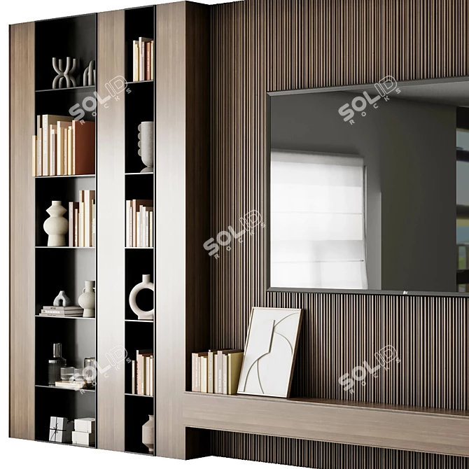 Modern TV Wall Unit 18 3D model image 5