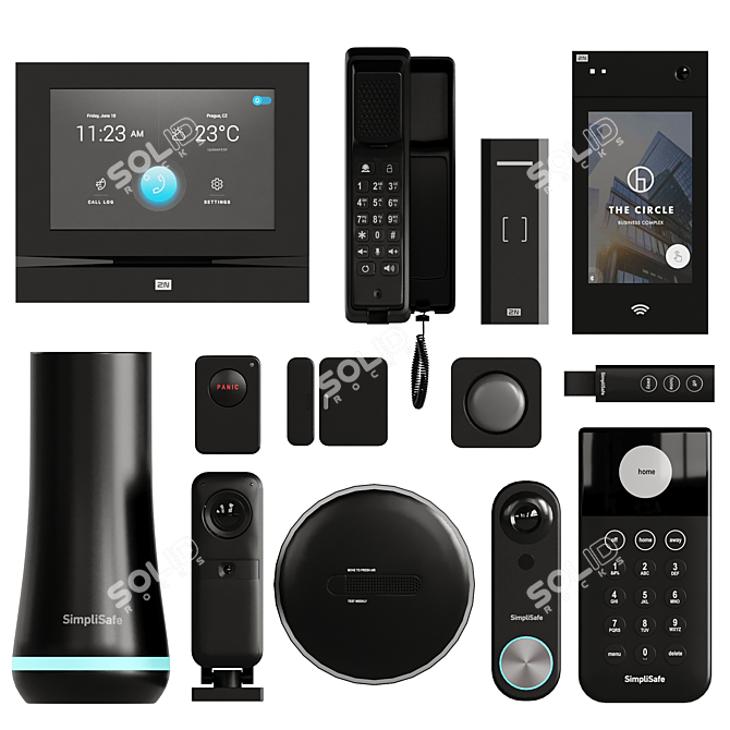 All-in-One Security Intercom System 3D model image 3