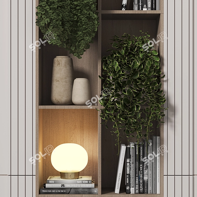 Premium Oak Wardrobe Set 3D model image 3