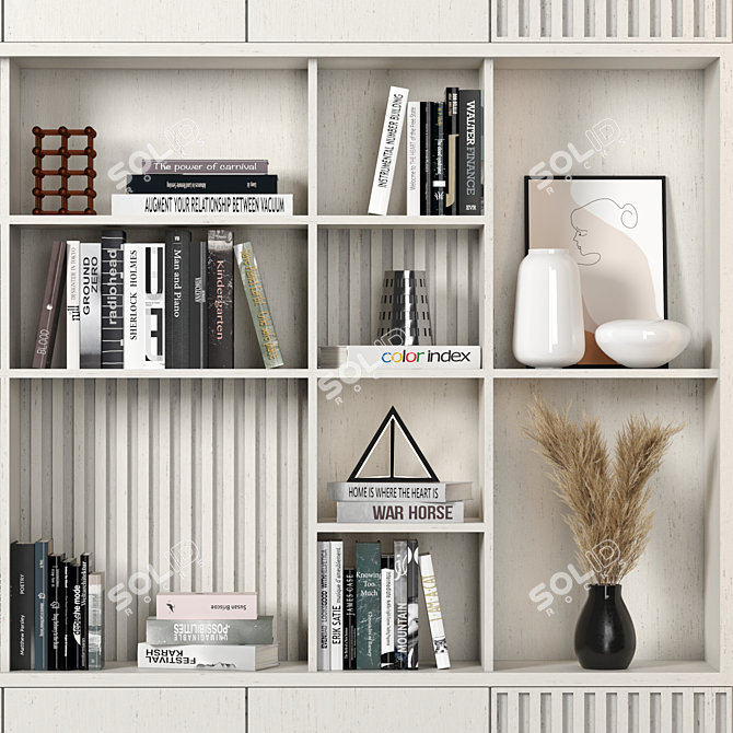 Modular High-Quality Storage Shelf 3D model image 3