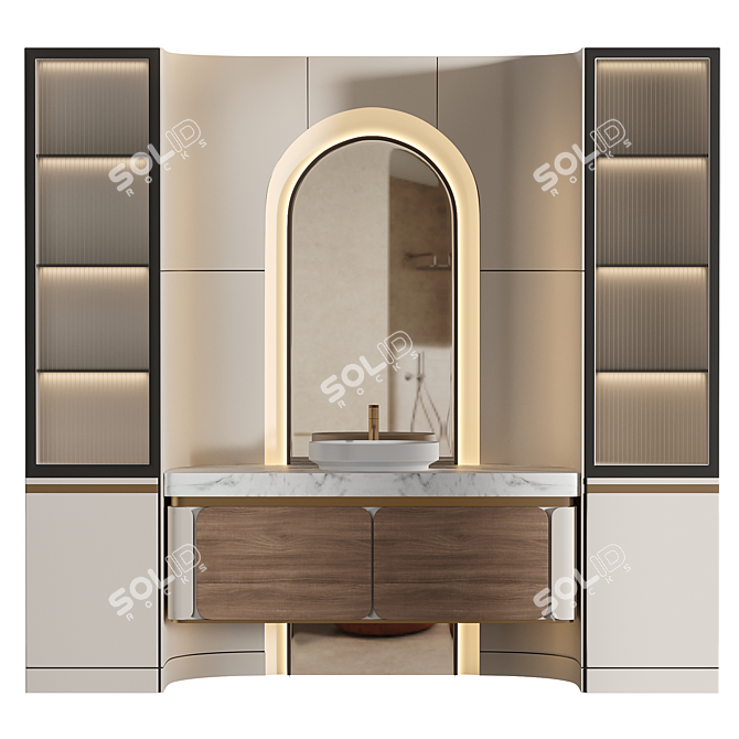 Modern Bathroom Vanity Set 2014 3D model image 1