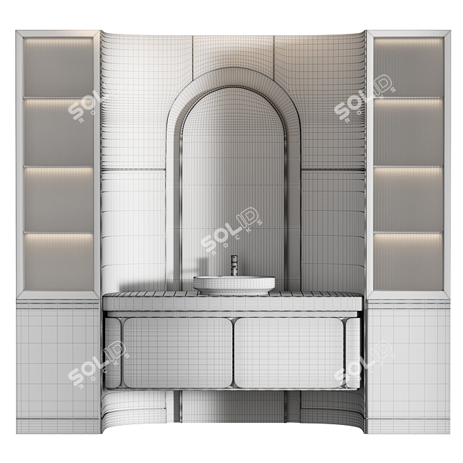 Modern Bathroom Vanity Set 2014 3D model image 3