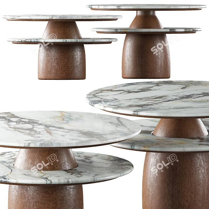 Dual Layer Coffee Tables by Modnodesign 3D model image 1