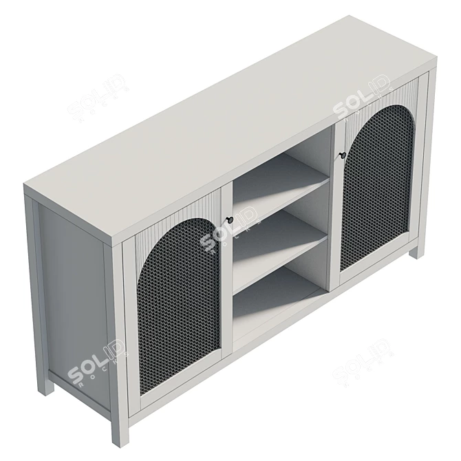 Modern UV-Mapped 58" Sideboard 3D model image 6