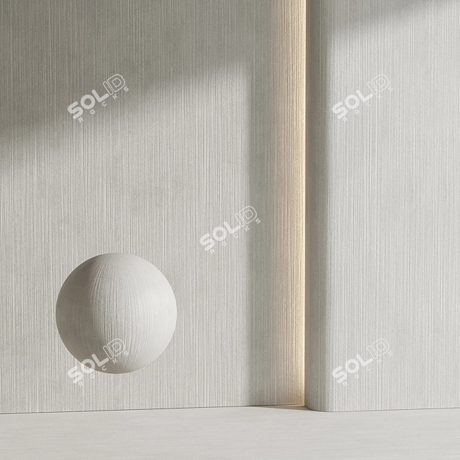 Beige Decorative Plaster Material 3D model image 3