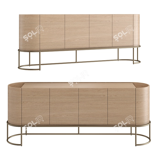 Modern TV Stand Treyn 3D model image 1