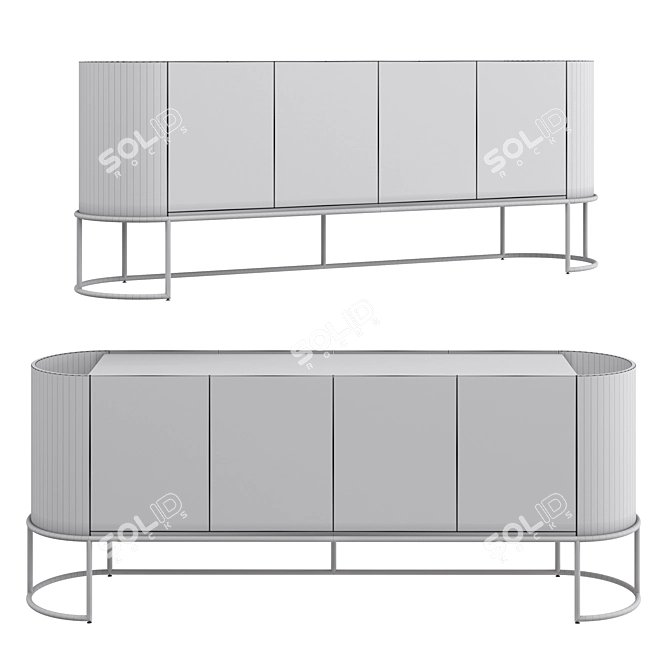 Modern TV Stand Treyn 3D model image 2