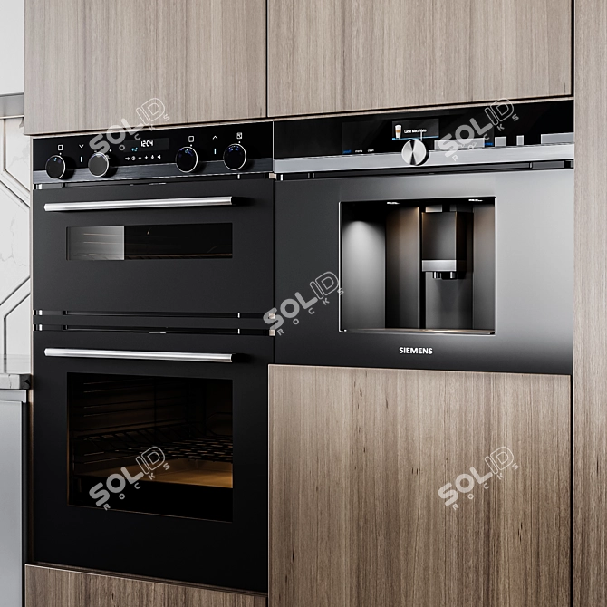 Adjustable Modern Kitchen Unit 3D model image 6