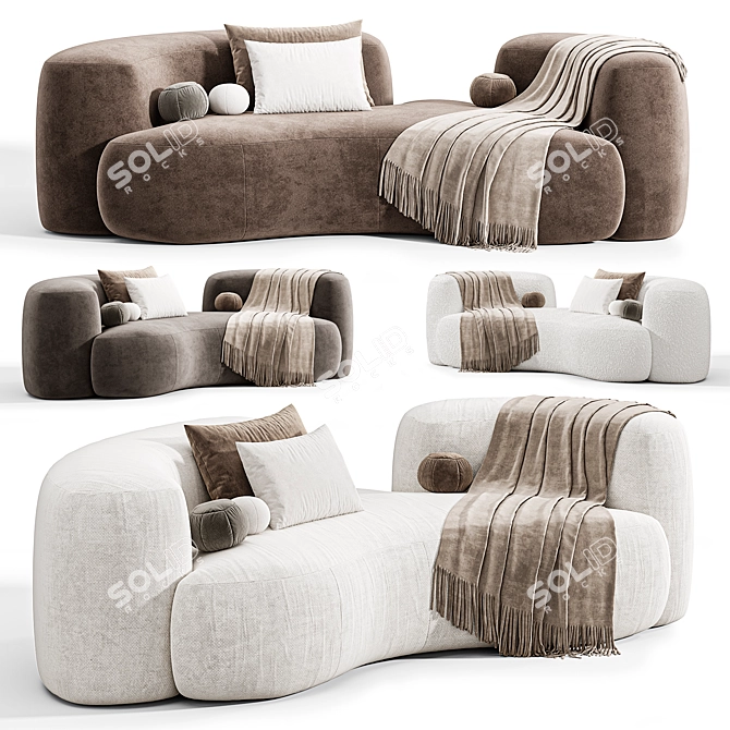 Tateyama Cloud Sofa: Stylish 2015 Design 3D model image 2