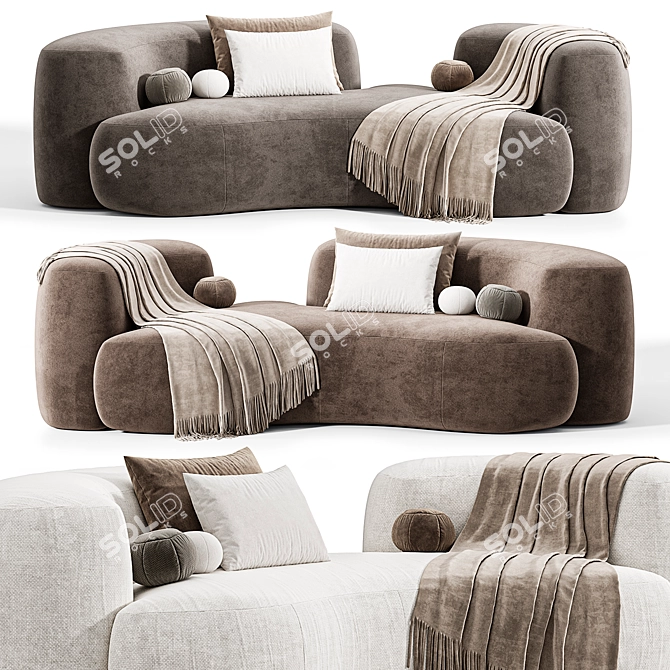 Tateyama Cloud Sofa: Stylish 2015 Design 3D model image 4