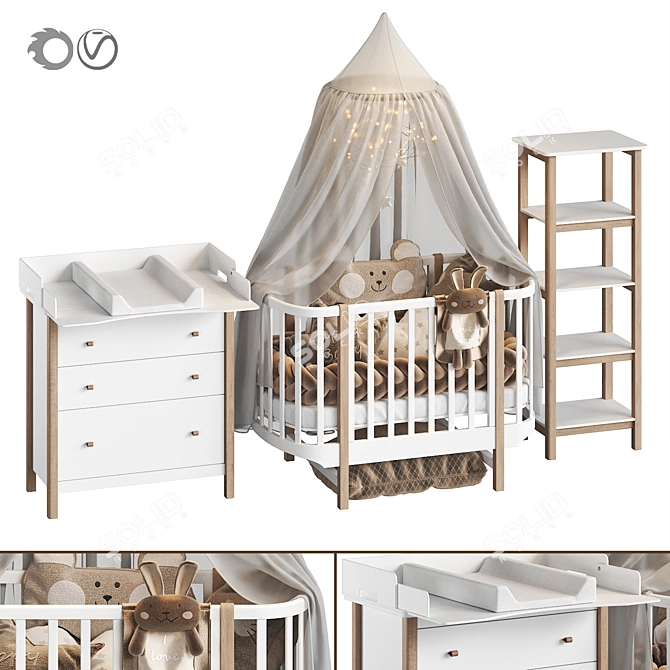 Classic Ellipse Children's Furniture 3D model image 6