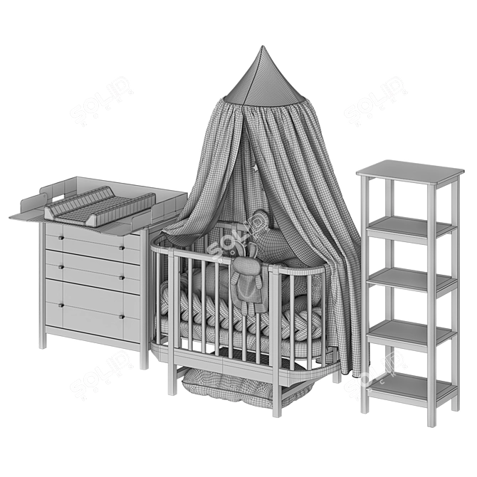 Classic Ellipse Children's Furniture 3D model image 2