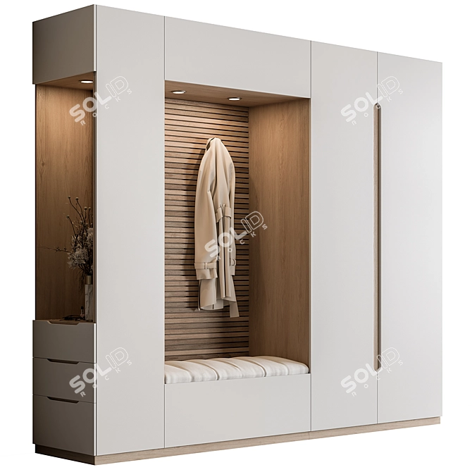 Entryway Organizer Hallway Wardrobe 3D model image 1