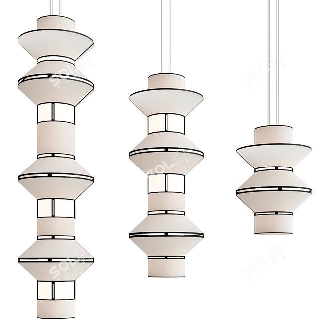 Modern LED Pendant Lamp Collection 3D model image 1