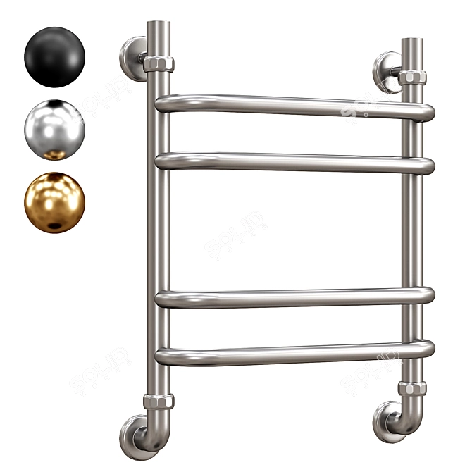 500x500mm Heated Towel Rail 3D model image 1