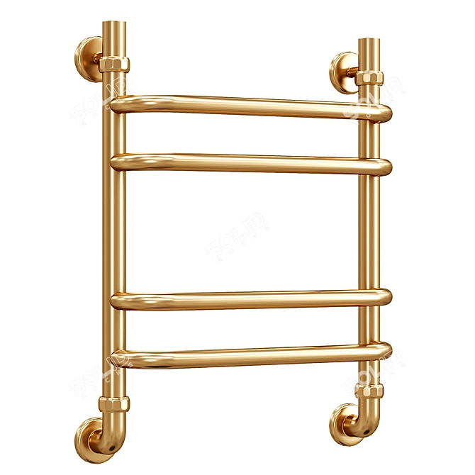 500x500mm Heated Towel Rail 3D model image 2