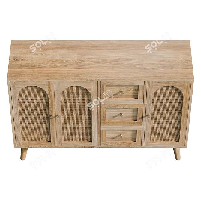 Modern UVW Map Sideboard - Real Size 3D model image 3