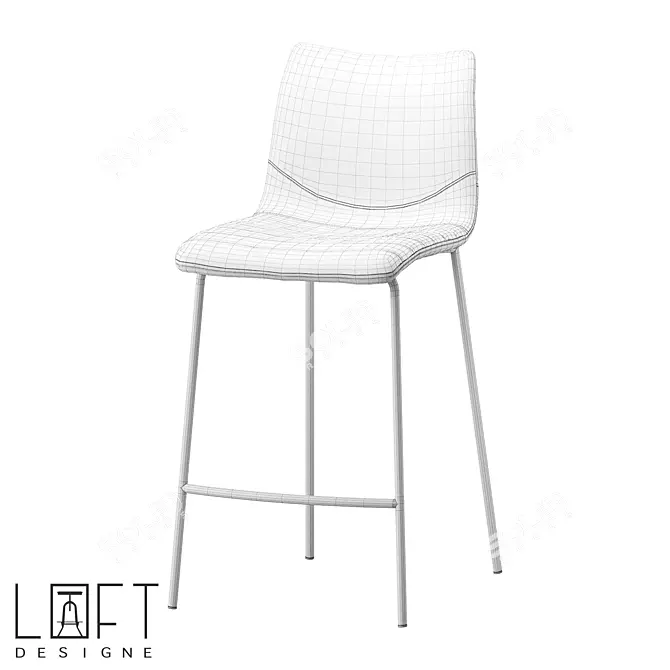 LoftDesigne 30528 Bar Stool 3D model image 2