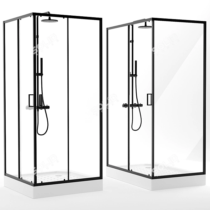 Niagara NG Shower Corner 6808-08 3D model image 1