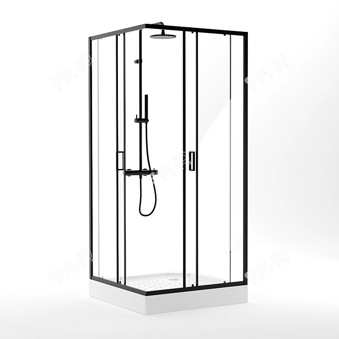 Niagara NG Shower Corner 6808-08 3D model image 3