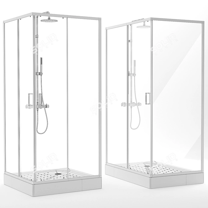 Niagara NG Shower Corner 6808-08 3D model image 5