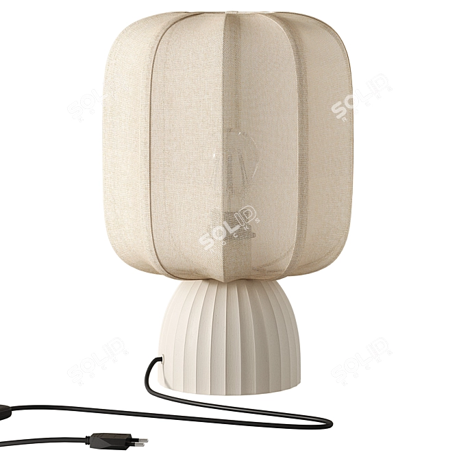 Textured Rib Table Lamp 3D model image 2