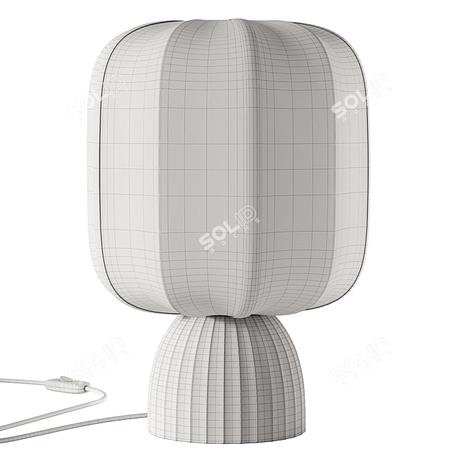 Textured Rib Table Lamp 3D model image 4