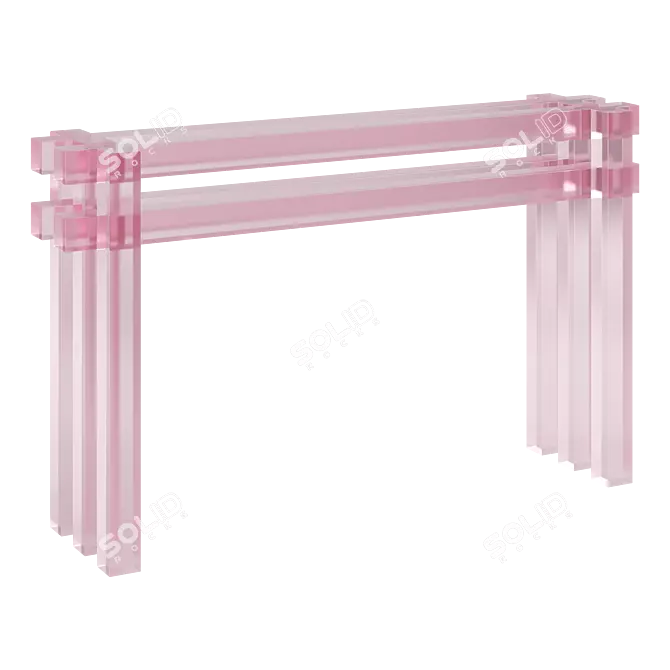 Luminescent Clear Console Table 3D model image 2