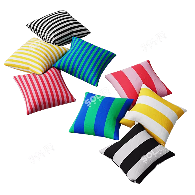 Hakola Pillow Set with Mixprints 3D model image 2