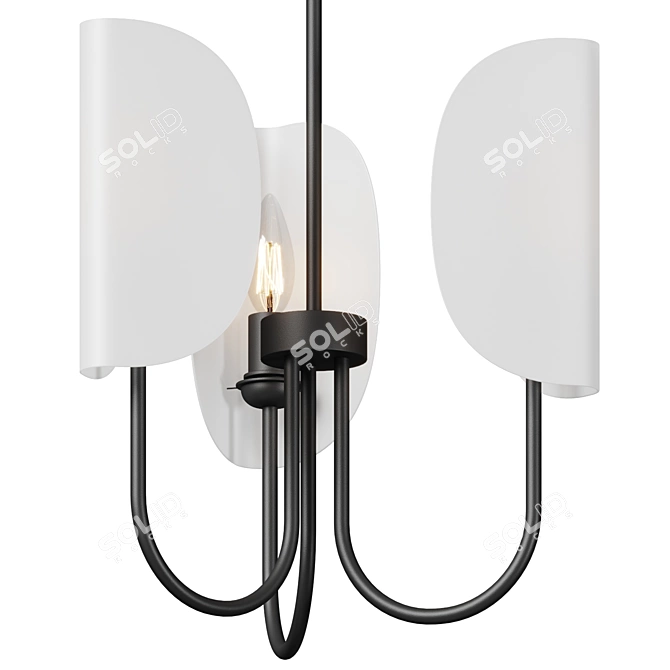 Organic Origami Style Chandelier 3D model image 2