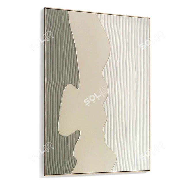 Plaster Texture Dual Photo Frame 3D model image 5