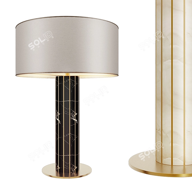 Seagram Marble Table Lamp 3D model image 3