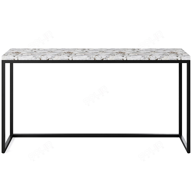 Elegant Arielle Console Table, Argento 3D model image 3