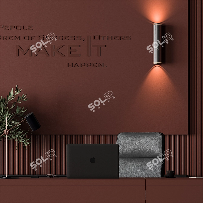 Executive Boss Desk - Classic Office Furniture 3D model image 3