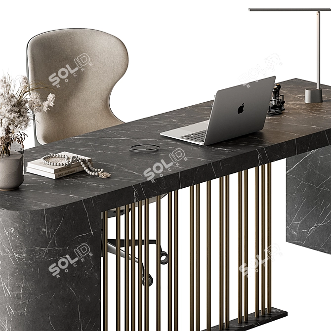 Executive Office Desk - Modern Design 3D model image 3