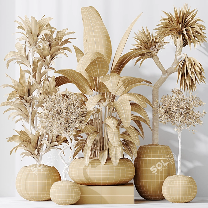 Modern Indoor Plant Set 47 3D model image 5