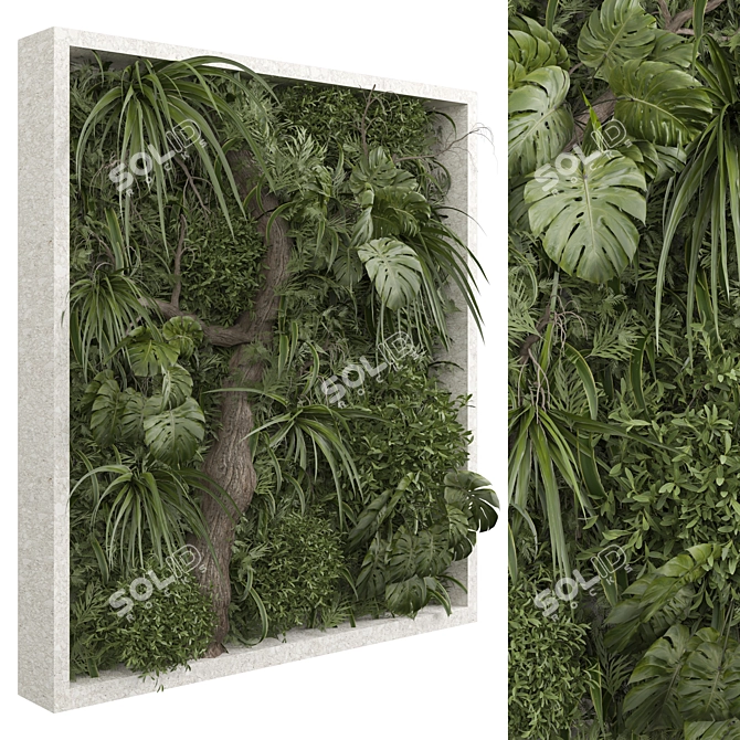 3D Vertical Wall Garden Model 3D model image 1