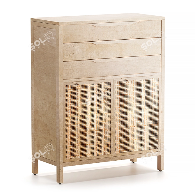 Modern Sydney Tall Dresser Furniture 3D model image 1