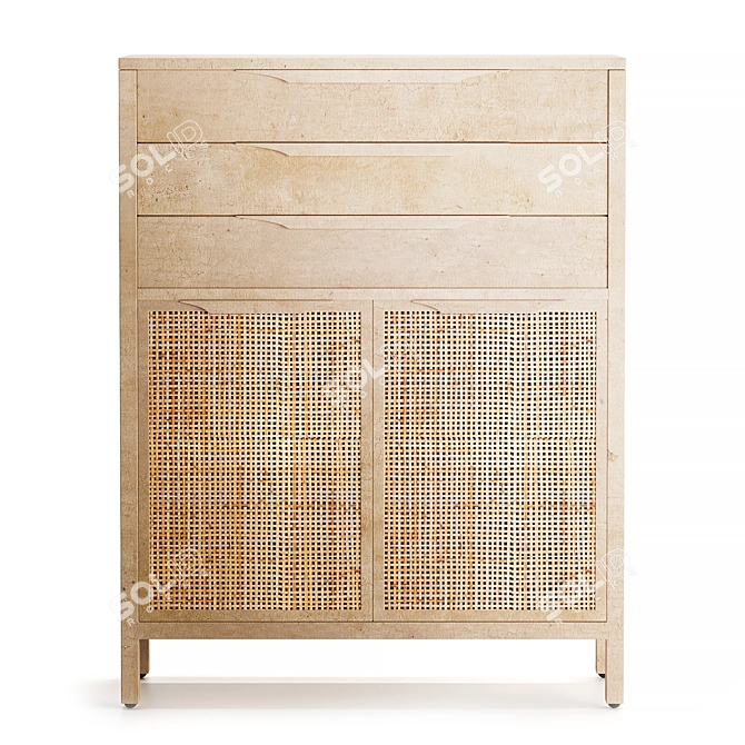 Modern Sydney Tall Dresser Furniture 3D model image 3