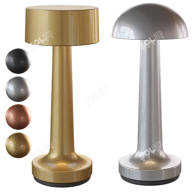 Neo-cordless Lamps Metal Collection 3D model image 1