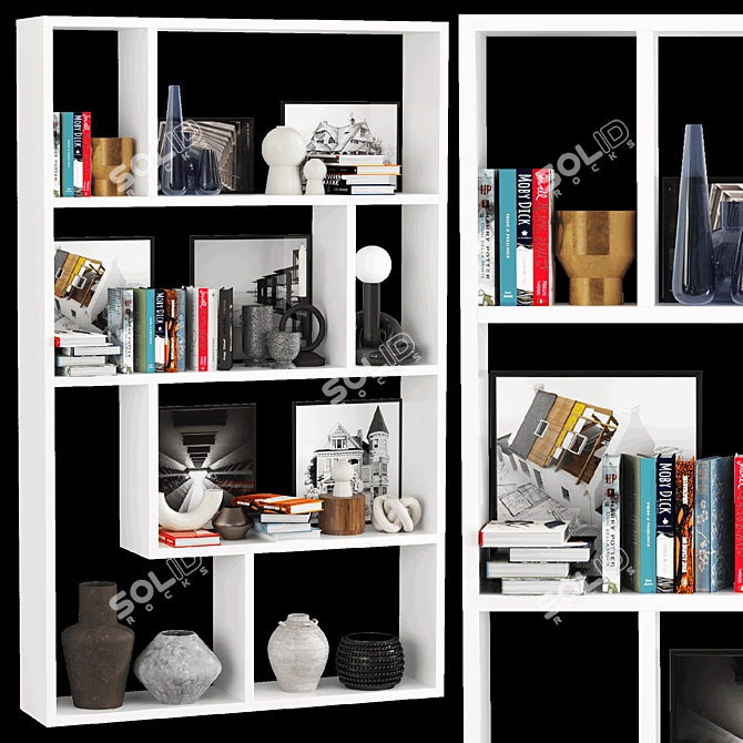  Modern Stylish Egge Bookcase 3D model image 1