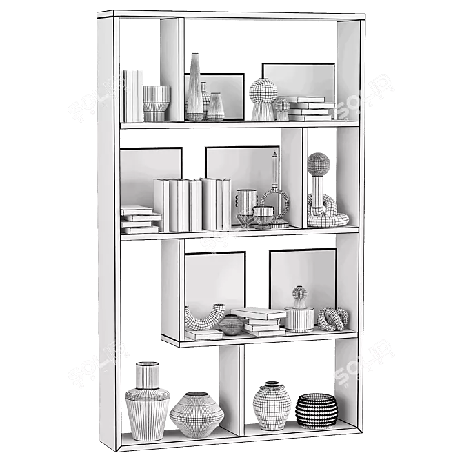  Modern Stylish Egge Bookcase 3D model image 7