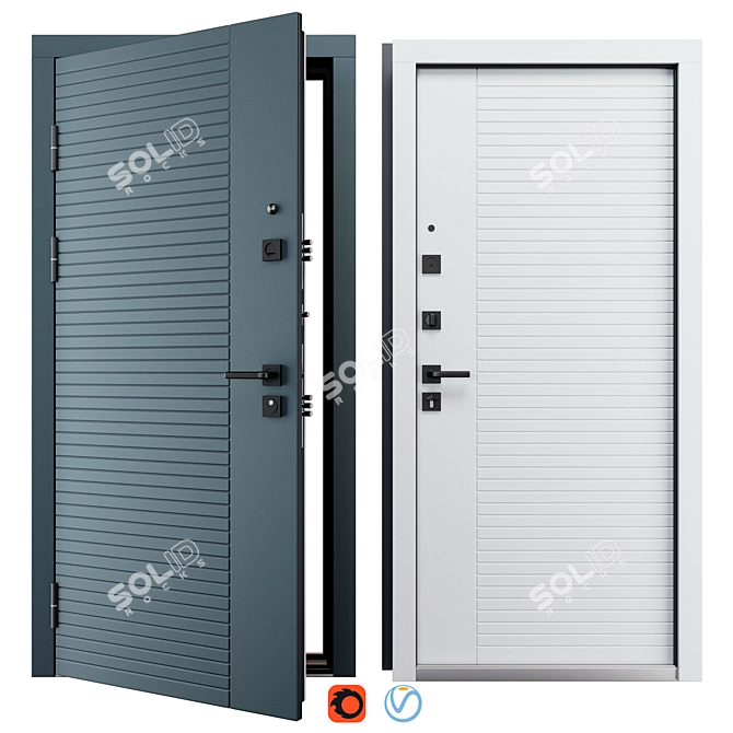 Staller 3K TR1 Entry Door 3D model image 1
