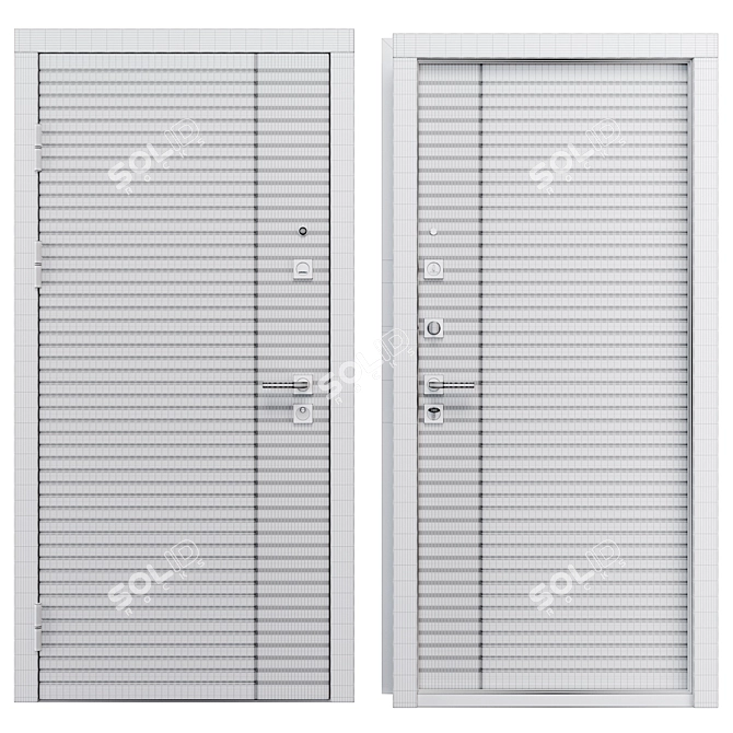 Staller 3K TR1 Entry Door 3D model image 4